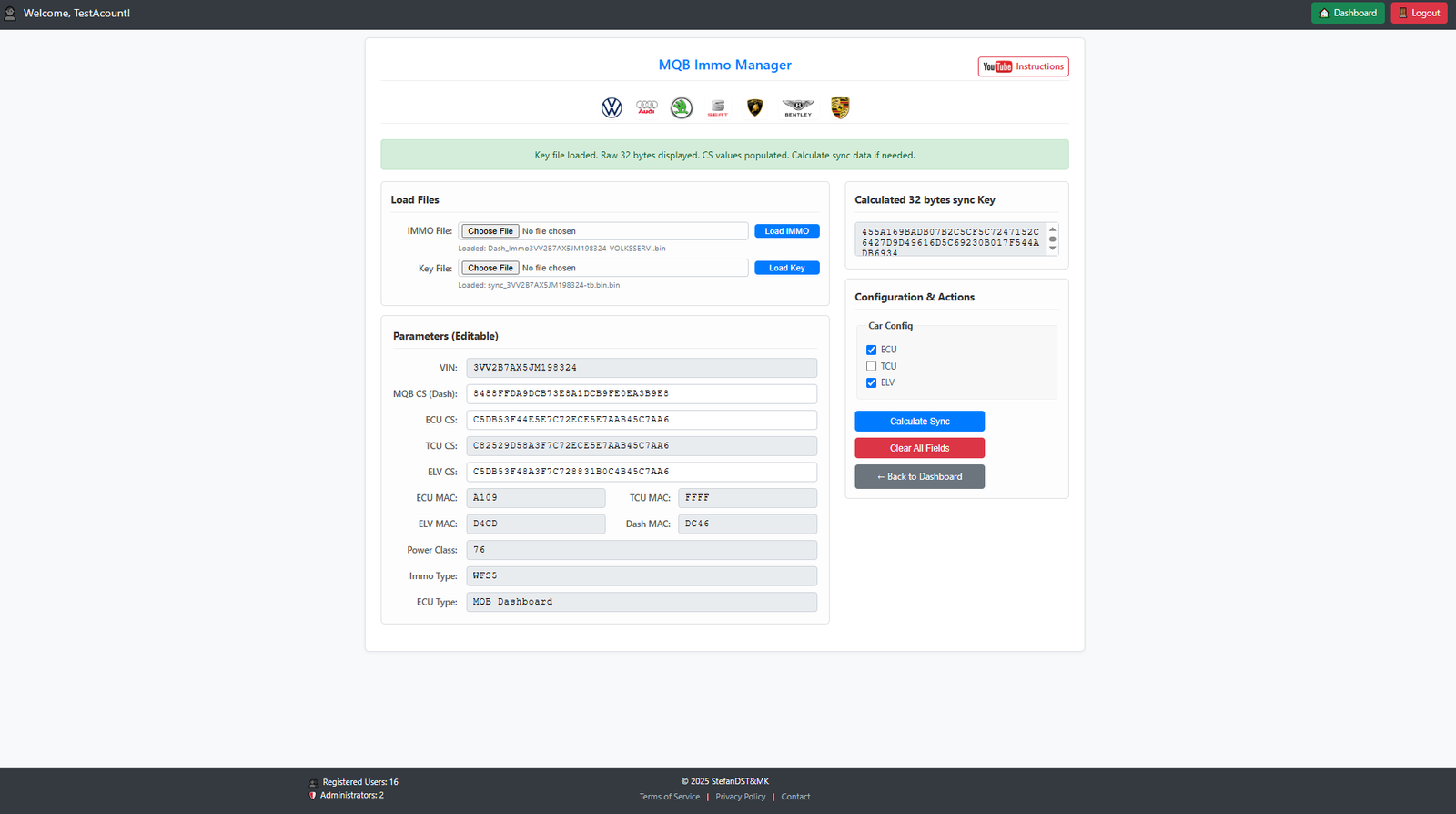 VAG MQB Platform Sync